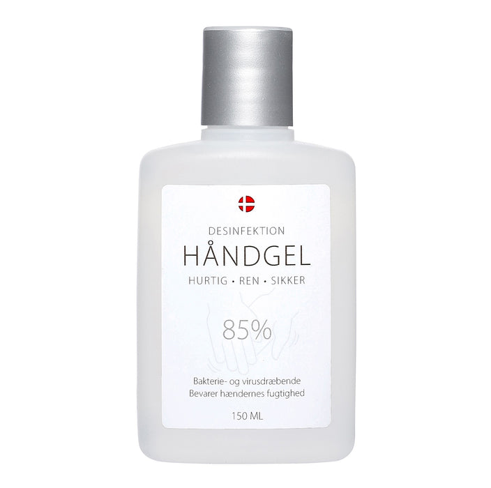 Händedesinfektionsmittel GEL 150 ml - 85%. Schöne gefrostete Flasche. Vorne stehen zu haben oder in der Tasche, Tasche oder im Auto mitzunehmen.