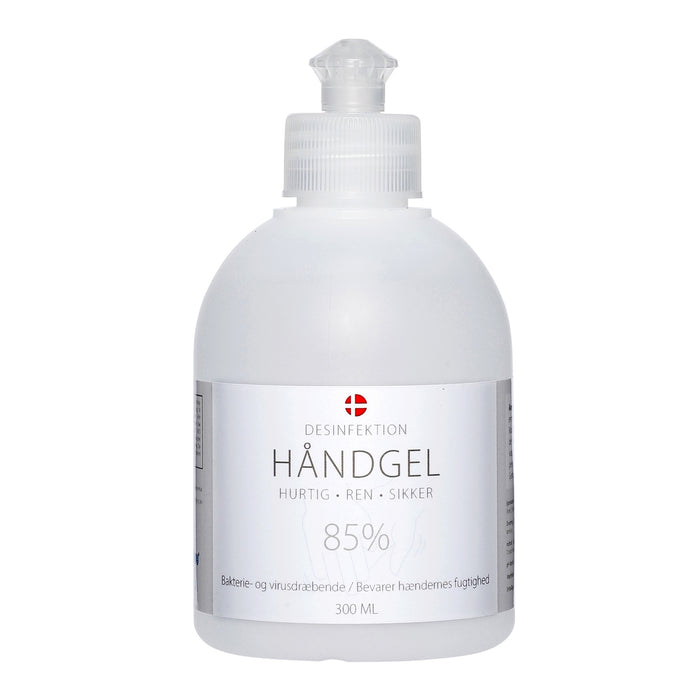 Händedesinfektionsmittel GEL 300 ml - 85%. Schöne mattierte Flasche, die Sie z.B. Bad oder Küche.